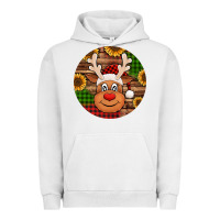 Pigment Lunar Rock cute reindeer head Christmas Urban Hoodie - Jasminsmagicworld