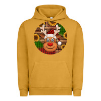 Pigment Peanut Butter cute reindeer head Christmas Urban Hoodie - Jasminsmagicworld