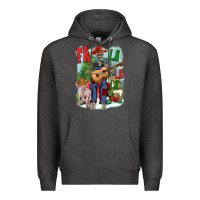 Charcoal Heather Fa la la la skeleton farm Premium Hoodie - NancyCooperArtShop
