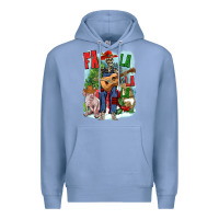 Colony Blue Fa la la la skeleton farm Premium Hoodie - NancyCooperArtShop