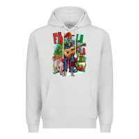 Dove Grey Fa la la la skeleton farm Premium Hoodie - NancyCooperArtShop