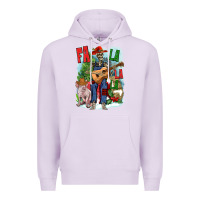 Lilac Fa la la la skeleton farm Premium Hoodie - NancyCooperArtShop
