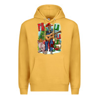 Mustard Fa la la la skeleton farm Premium Hoodie - NancyCooperArtShop