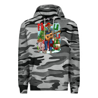 Slate Camo Fa la la la skeleton farm Premium Hoodie - NancyCooperArtShop