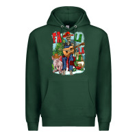 Sports Green Fa la la la skeleton farm Premium Hoodie - NancyCooperArtShop