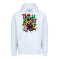 White Fa la la la skeleton farm Premium Hoodie - NancyCooperArtShop