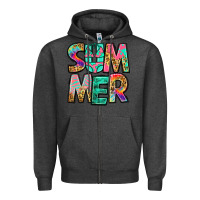Charcoal Heather summer leopard tie dye Zipper Hoodie - Jasminsmagicworld