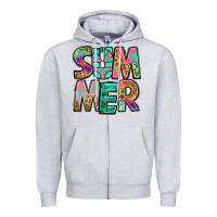 Heather Grey summer leopard tie dye Zipper Hoodie - Jasminsmagicworld