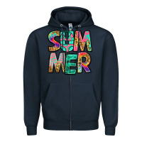 Navy summer leopard tie dye Zipper Hoodie - Jasminsmagicworld