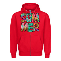 Red summer leopard tie dye Zipper Hoodie - Jasminsmagicworld