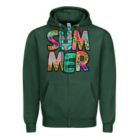 Sports Green summer leopard tie dye Zipper Hoodie - Jasminsmagicworld