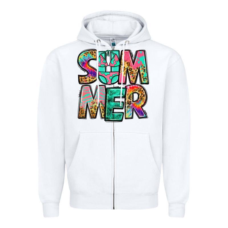 Summer Leopard Tie Dye Zipper Hoodie by Jasminsmagicworld | Teevron