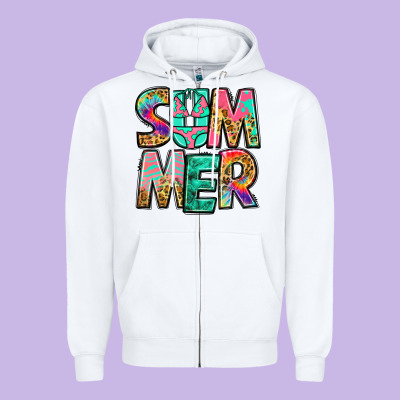 Summer Leopard Tie Dye Zipper Hoodie Designed By Jasminsmagicworld