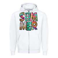White summer leopard tie dye Zipper Hoodie - Jasminsmagicworld