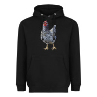 Black Dominique Chicken Heavyweight Hoodie - LillyAllenDesigns