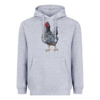 Heather Grey Dominique Chicken Heavyweight Hoodie - LillyAllenDesigns