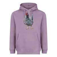 Lavender Dominique Chicken Heavyweight Hoodie - LillyAllenDesigns