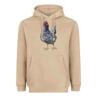 Mushroom Dominique Chicken Heavyweight Hoodie - LillyAllenDesigns