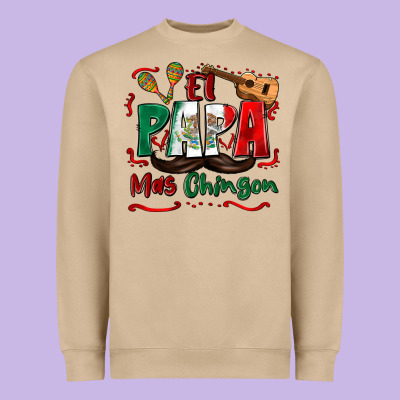 El Papa Mas Chingon Heavyweight Sweatshirt Designed By Zillion Design Studio