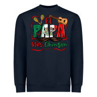 Navy el papa mas chingon Heavyweight Sweatshirt - Zillion Design Studio