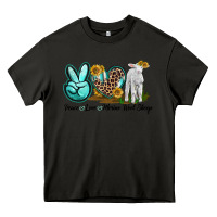 Asphalt Peace Love Merino Wool Sheep Heavy Core Tee - LillyAllenDesigns