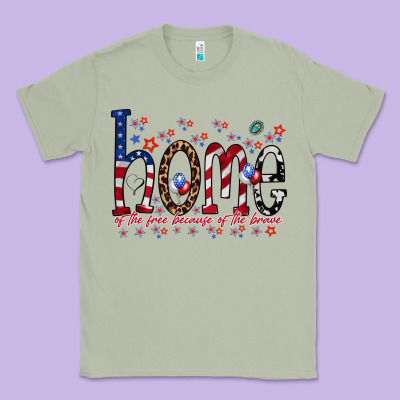 Home Of The Free Classic Tee Designed By Racoondesign