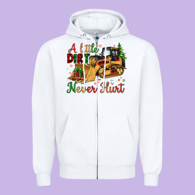 Christmas A Little Dirt Never Hurt Zipper Hoodie Designed By Artiststas