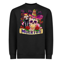 Black dia de los muertos Heavyweight Sweatshirt - Zillion Design Studio
