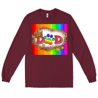 Burgundy lgbtq dad and paw Long Sleeve Tee - HRA Design Shop