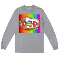 Heather Grey lgbtq dad and paw Long Sleeve Tee - HRA Design Shop