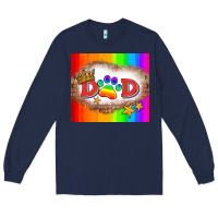 Navy lgbtq dad and paw Long Sleeve Tee - HRA Design Shop
