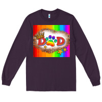 Plum lgbtq dad and paw Long Sleeve Tee - HRA Design Shop