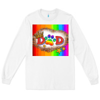White lgbtq dad and paw Long Sleeve Tee - HRA Design Shop