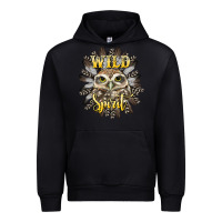 Black wild spirit owl Urban Hoodie - BarkalooDesign