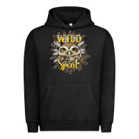Pigment Black wild spirit owl Urban Hoodie - BarkalooDesign