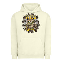 Pigment Pistachio wild spirit owl Urban Hoodie - BarkalooDesign