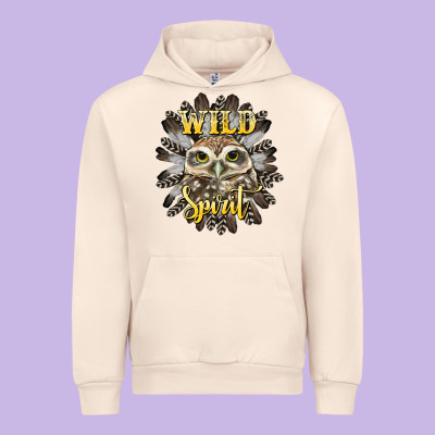 Wild Spirit Owl Urban Hoodie Designed By Barkaloodesign