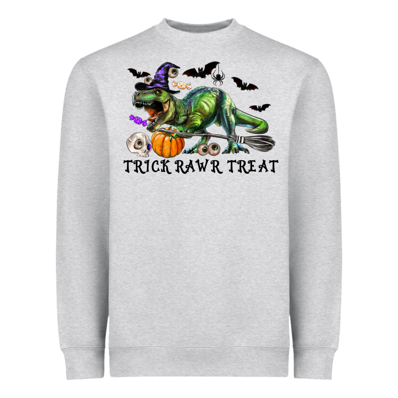 T-rex Trick Rawr Treat Heavyweight Sweatshirt by RanaPortraitStore | Teevron