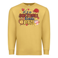 Antique Gold it's a softball kinda day Premium Sweatshirt - MaliasSmallBusiness