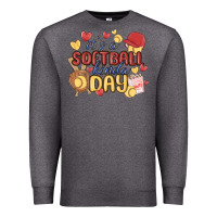 Charcoal Heather it's a softball kinda day Premium Sweatshirt - MaliasSmallBusiness