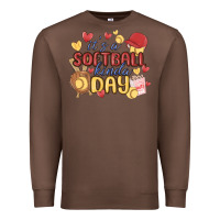 Chestnut it's a softball kinda day Premium Sweatshirt - MaliasSmallBusiness