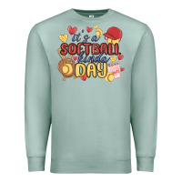 Seafoam it's a softball kinda day Premium Sweatshirt - MaliasSmallBusiness