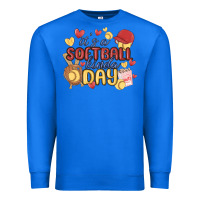 True Royal it's a softball kinda day Premium Sweatshirt - MaliasSmallBusiness