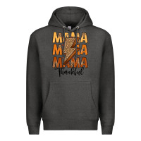 Charcoal Heather Thankful Mama Premium Hoodie - MaliasSmallBusiness