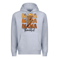 Heather Grey Thankful Mama Premium Hoodie - MaliasSmallBusiness