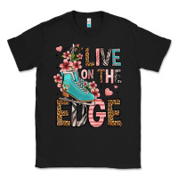 Black live on the edge ice skating Classic Tee - FaDigitalArtStudio