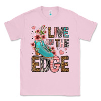 Bubblegum Pink live on the edge ice skating Classic Tee - FaDigitalArtStudio