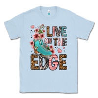 Dusty Blue live on the edge ice skating Classic Tee - FaDigitalArtStudio