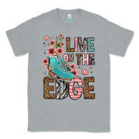 Heather Grey live on the edge ice skating Classic Tee - FaDigitalArtStudio