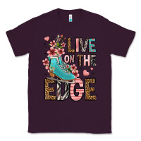 Plum live on the edge ice skating Classic Tee - FaDigitalArtStudio